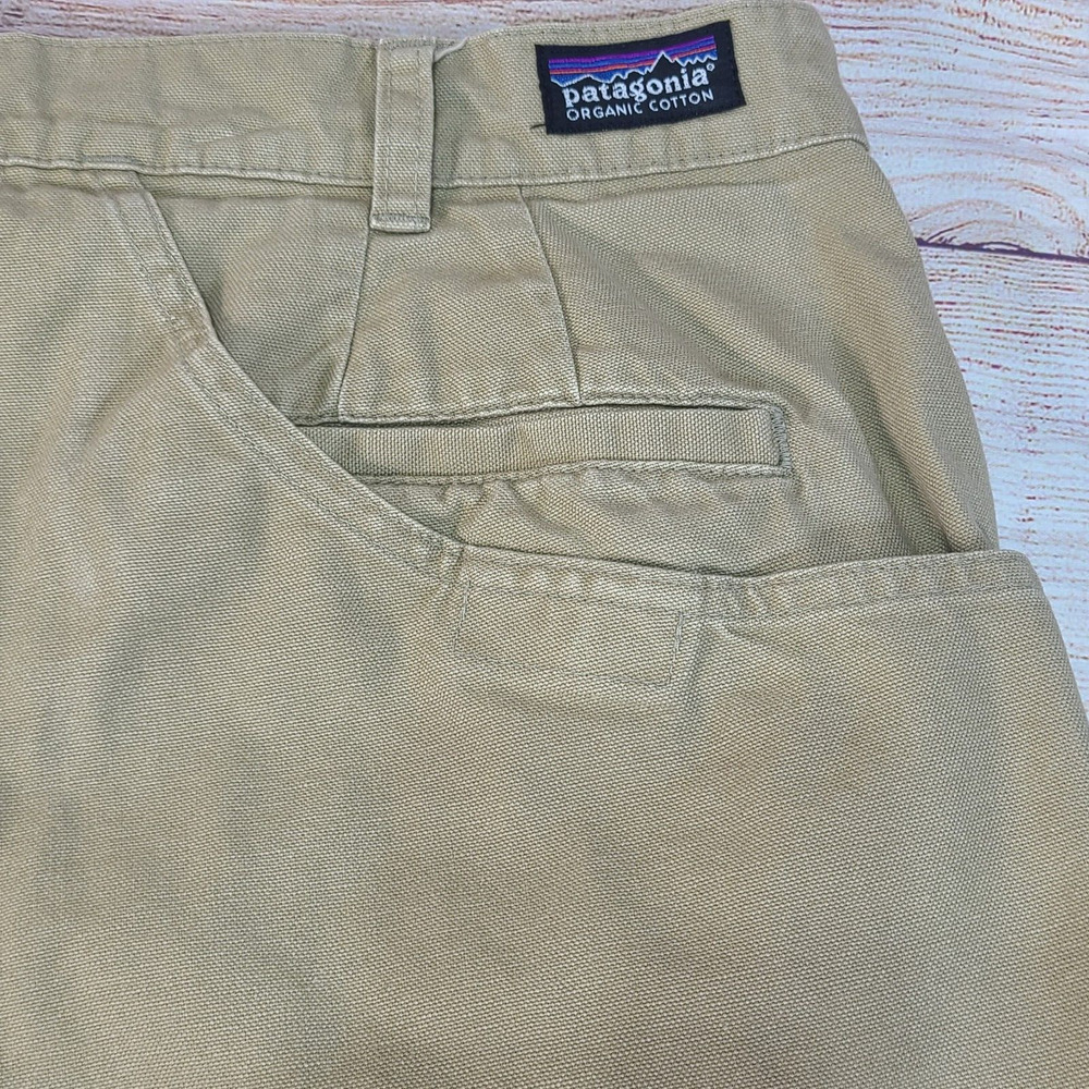 Vintage Patagonia Stand Up Shorts Men's 38 Beige Khaki 5 Pockets Hiking Outdoors - Picture 3 of 6